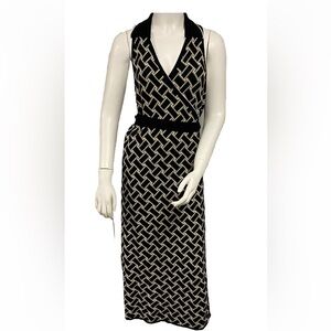 Diane von Furstenberg NWT Women's Collared Sleeveless Midi Wrap Dress XXL